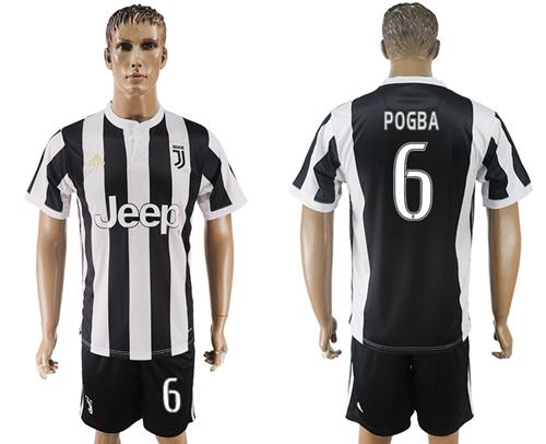 Juventus #6 Pogba Home Soccer Club Jersey - Click Image to Close